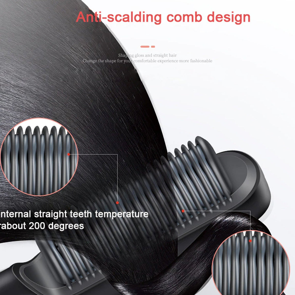 6168 Hqt-909B Hair Straightener Used While Massaging Hair Scalps And Head. ediscountshops.com