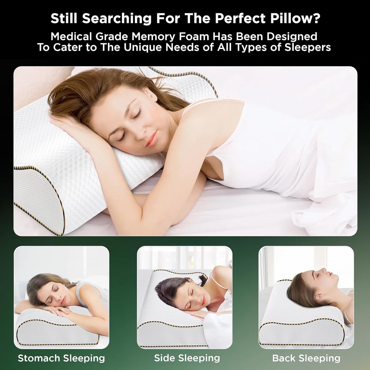 Ergonomic Memory Foam Cervical Pillow